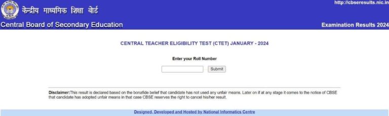 CTET Result 2024