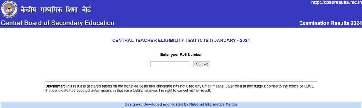 CTET Result 2024